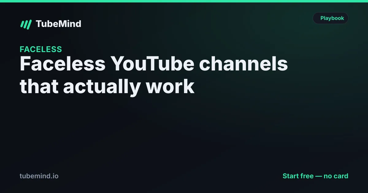 Faceless YouTube Channels: What Works and How to Research Them