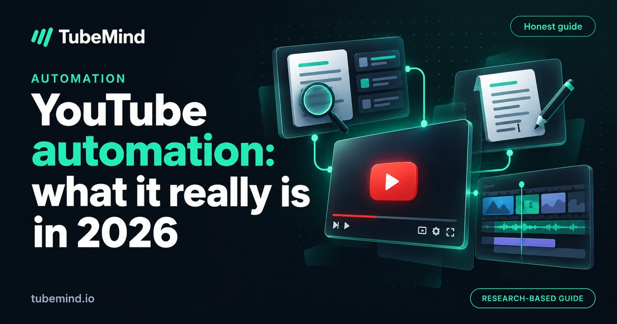 YouTube Automation: What It Really Is in 2026 (Honest Guide) — TubeMind